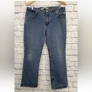 HARLEY DAVIDSON PETITE DARK WASH BOOTCUT JEANS SIZE 16P